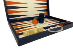 Backgammon Cuir Véritable GM - Bleu - Renzo Romagnoli 2 Backgammon Cuir Véritable GM - Bleu - Renzo Romagnoli -Rouge et Noir Magasin backgammon cuir veritable gm bleu renzo romagnoli backgammon en cuir 208949