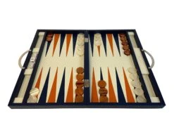 Backgammon Cuir Véritable GM - Bleu - Renzo Romagnoli 5 Backgammon Cuir Véritable GM - Bleu - Renzo Romagnoli -Rouge et Noir Magasin backgammon cuir veritable gm bleu renzo romagnoli backgammon en cuir 268093