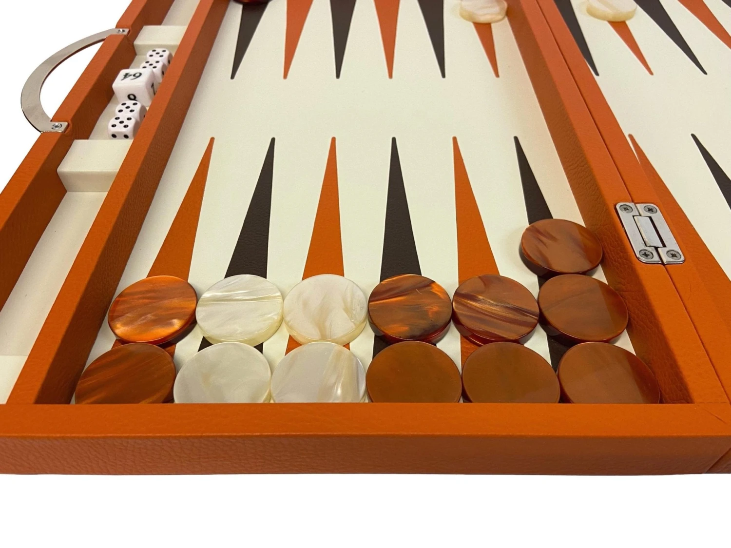 Backgammon Cuir véritable GM - Orange - Renzo Romagnoli Backgammon Cuir Véritable GM - Orange - Renzo Romagnoli -Rouge et Noir Magasin backgammon cuir veritable gm orange renzo romagnoli backgammon en cuir 675941
