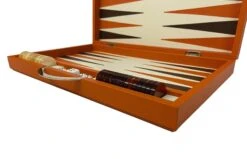 Backgammon Cuir Véritable GM - Orange - Renzo Romagnoli 3 Backgammon Cuir Véritable GM - Orange - Renzo Romagnoli -Rouge et Noir Magasin backgammon cuir veritable gm orange renzo romagnoli backgammon en cuir 977845