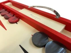 Backgammon Cuir Véritable GM - Rouge - Renzo Romagnoli -Rouge et Noir Magasin backgammon cuir veritable gm rouge renzo romagnoli backgammon en cuir 133188