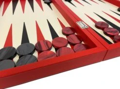 Backgammon Cuir Véritable GM - Rouge - Renzo Romagnoli -Rouge et Noir Magasin backgammon cuir veritable gm rouge renzo romagnoli backgammon en cuir 900586
