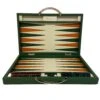 Backgammon Cuir Véritable GM - Vert / Orange - Renzo Romagnoli