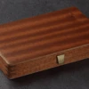 Backgammon De Voyage En Bois Marqueté - Magnétique - Acajou