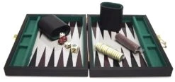 HOT Backgammon De Voyage Magnétique - Vinyle Noir