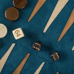 Backgammon De Voyage - Roulable - Cuir Bleu 3 Backgammon De Voyage - Roulable - Cuir Bleu -Rouge et Noir Magasin backgammon de voyage roulable cuir bleu backgammon en cuir de voyage 527716