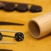 Backgammon De Voyage - Roulable - Cuir Jaune