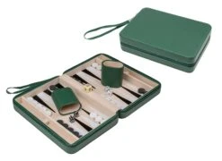 Philos Backgammon De Voyage Magnétique - Sacoche Cuir Vegan