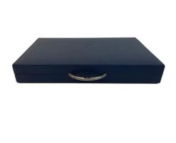 Backgammon En Cuir Véritable MM - Bleu - Renzo Romagnoli -Rouge et Noir Magasin backgammon en cuir veritable mm bleu renzo romagnoli backgammon en cuir bel objet 914648