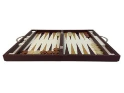 Backgammon En Cuir Véritable MM - Bordeaux - Renzo Romagnoli -Rouge et Noir Magasin backgammon en cuir veritable mm bordeaux renzo romagnoli backgammon en cuir 260554