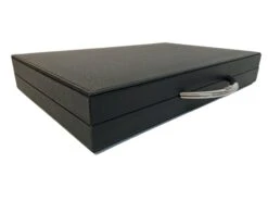 Backgammon En Cuir Véritable MM - Noir / Orange - Renzo Romagnoli -Rouge et Noir Magasin backgammon en cuir veritable mm noir orange renzo romagnoli backgammon en cuir 456905