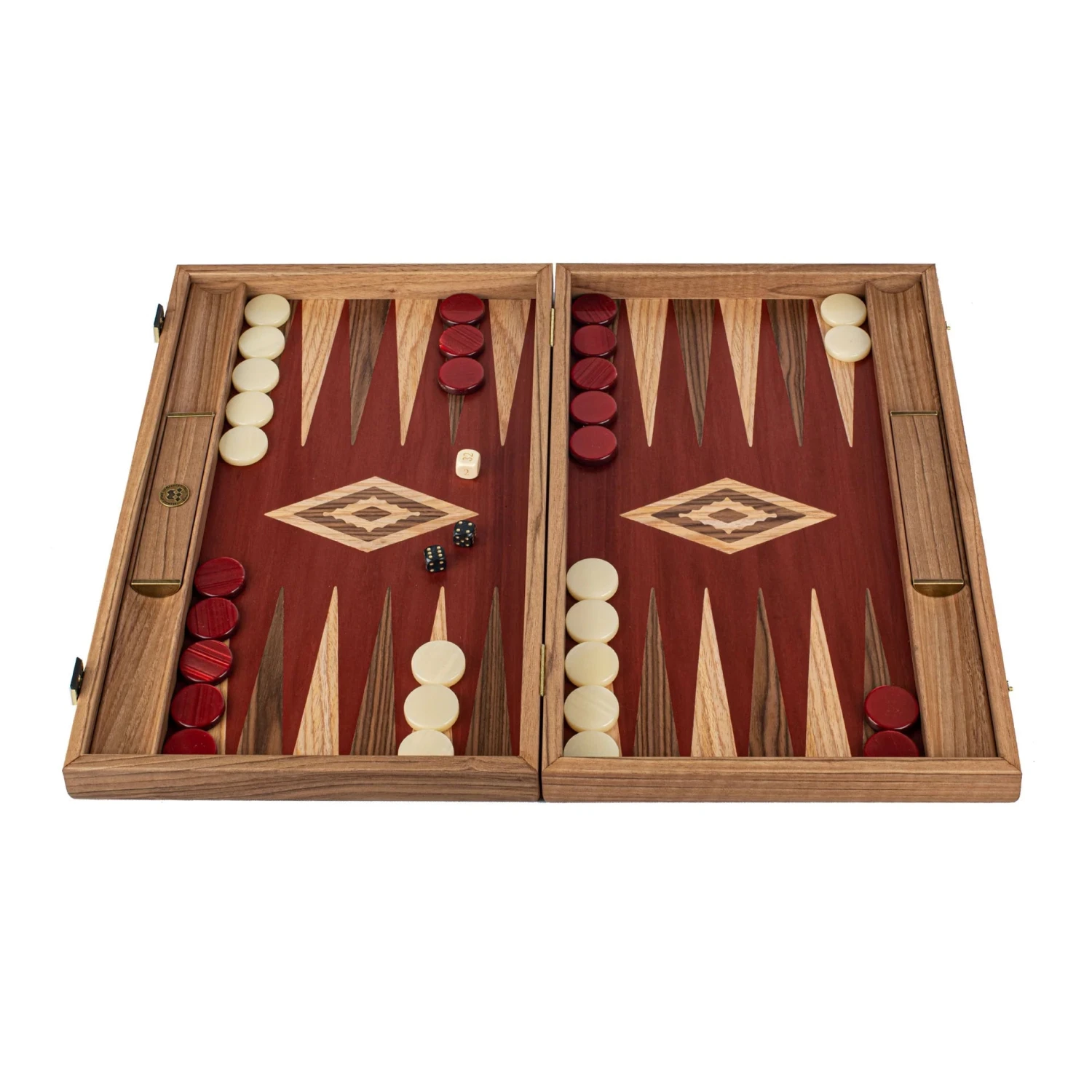 Backgammon en noyer - Rouge Backgammon En Noyer - Rouge -Rouge et Noir Magasin backgammon en noyer rouge backgammon en bois marquete 860930
