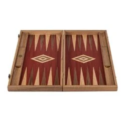 Backgammon En Noyer - Rouge 6 Backgammon En Noyer - Rouge -Rouge et Noir Magasin backgammon en noyer rouge backgammon en bois marquete 966625