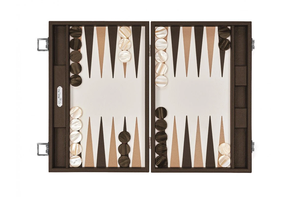 Backgammon Hector Saxe - Buffle Chocolat - Grand Backgammon Hector Saxe - Buffle Chocolat - Grand -Rouge et Noir Magasin backgammon hector saxe buffle chocolat grand backgammon en cuir 522422