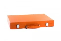 Backgammon Hector Saxe - Buffle Orange - Compétition -Rouge et Noir Magasin backgammon hector saxe buffle orange competition backgammon en cuir 480022