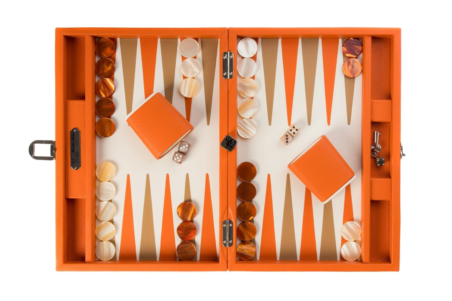 Backgammon Hector Saxe - Buffle Orange - Moyen Backgammon Hector Saxe - Buffle Orange - Moyen -Rouge et Noir Magasin backgammon hector saxe buffle orange moyen backgammon en cuir 382762