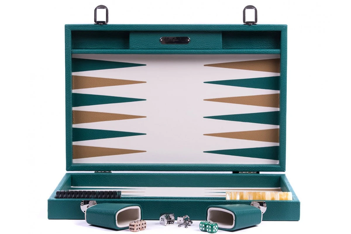 Backgammon Hector Saxe- Buffle vert - Grand Backgammon Hector Saxe- Buffle Vert - Grand -Rouge et Noir Magasin backgammon hector saxe buffle vert grand backgammon en cuir 419716