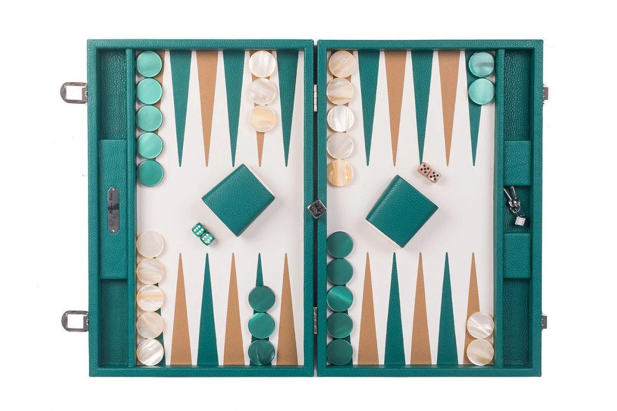 Backgammon Hector Saxe- Buffle vert - Grand Backgammon Hector Saxe- Buffle Vert - Grand -Rouge et Noir Magasin backgammon hector saxe buffle vert grand backgammon en cuir 425388