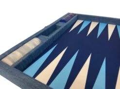 Backgammon Hector Saxe - Jean's Bleu Clair - Grand -Rouge et Noir Magasin backgammon hector saxe jeans bleu clair grand backgammon en cuir vegan 907383