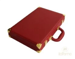 Backgammon Luxe Style Cuir / Pions Cerclés Dorés MM - Rouge -Rouge et Noir Magasin backgammon luxe style cuir pions cercles dores mm rouge backgammon en cuir vegan de voyage 435860