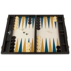 Backgammon Manopoulos Bois Et Cuir - Compétition - Grand Prix
