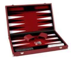 Backgammon Style Cuir - Prestige - Rouge