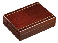 Philos Coffret Bridge En Noyer - Vide -Rouge et Noir Magasin coffret bridge en noyer vide jeu de cartes coffret de cartes bridge cadeau senior 724599