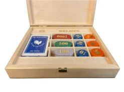 Coffret De Belote Tilleul - 90 Jetons -Rouge et Noir Magasin coffret de belote tilleul 90 jetons jeu de cartes de belote coffret de cartes tapis de jeux cadeau senior 207176