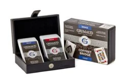 Coffret De Bridge - Cuir Noir - 4 As