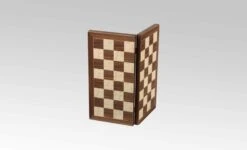 Coffret D'échecs En Bois Pliant - Ulbrich - Noyer / Erable Moucheté