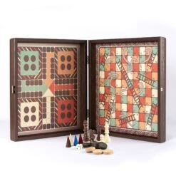 Coffret Multijeux Wengé -Rouge et Noir Magasin coffret multijeux wenge coffret multijeux jeu traditionnel dadas echecs backgammon oies 408429