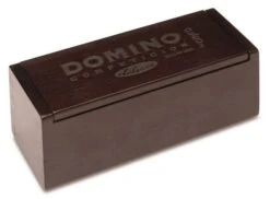 Dominos Compétition - Double 6 - Plumier Bois Foncé