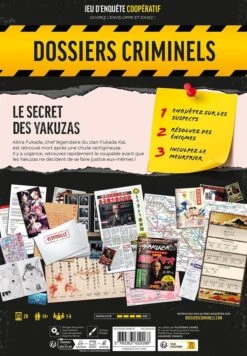 ASMODEE DOSSIERS CRIMINELS : LE SECRET DES YAKUZAS -Rouge et Noir Magasin dossiers criminels le secret des yakuzas jeu de plateau de strategie cooperatif 145084