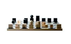 Echiquier Du Bauhaus (seul) -Rouge et Noir Magasin echiquier du bauhaus seul jeu dechecs echiquier classique et decoratif 599122