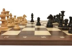 Echiquier Lettré-chiffré - Noyer / Sycomore Marqueté -Rouge et Noir Magasin echiquier lettre chiffre noyer sycomore marquete jeu dechecs echiquier classique 918719