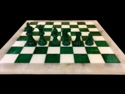 Ensemble Albâtre Vert -Rouge et Noir Magasin ensemble albatre vert ensemble echecs classique et decoratif cadeau adulte 191301