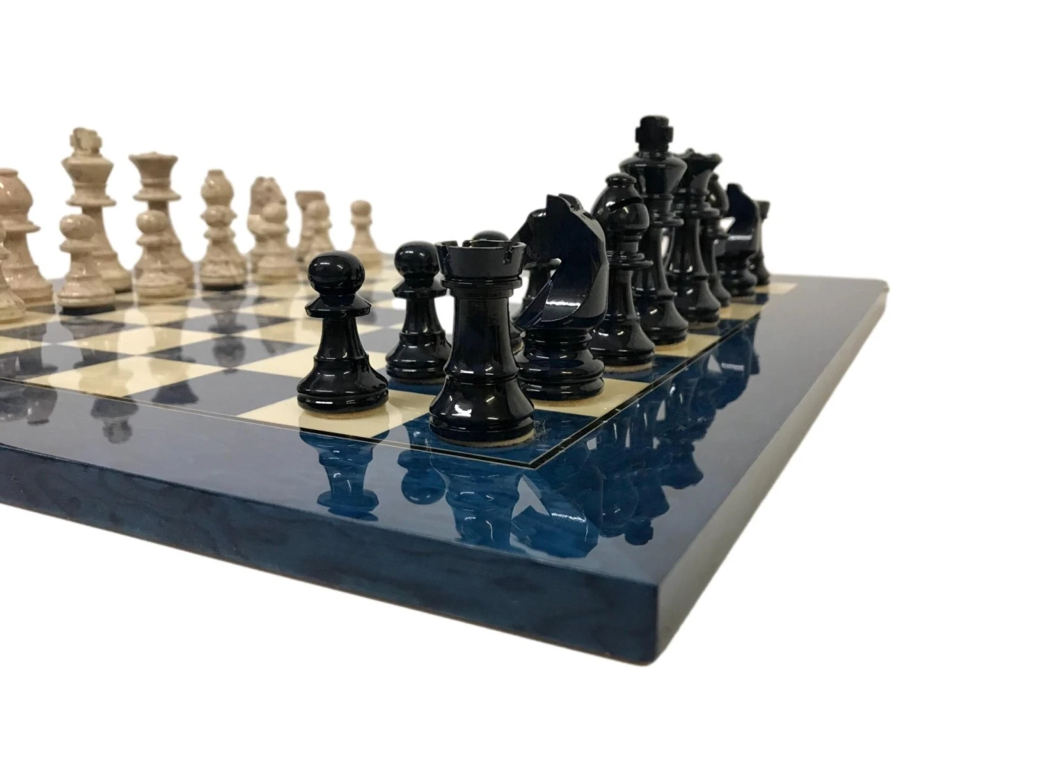 Ensemble bois laqué bleu Ensemble Bois Laqué Bleu -Rouge et Noir Magasin ensemble bois laque bleu ensemble dechecs classique decoratif 706614