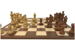 Ensemble Club Acacia - Bords Fins - Noyer -Rouge et Noir Magasin ensemble club acacia bords fins noyer ensemble dechecs classique 954830