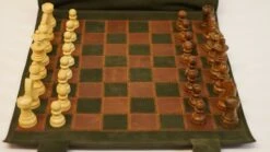 Ensemble D'échecs Roulable Magnétique - Cuir Véritable - Vert / Intérieur Doré -Rouge et Noir Magasin ensemble dechecs roulable magnetique cuir veritable vert interieur dore ensemble dechecs luxe classique jeu dechecs echecs de voyage en cuir veritable 871860