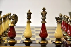 Ensemble Luxe Métal Et Perle - Rouge Et Or -Rouge et Noir Magasin ensemble luxe metal et perle rouge et or ensemble dechecs classique et decoratif luxe 307723