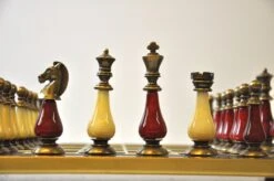 Ensemble Luxe Métal Et Perle - Rouge Et Or