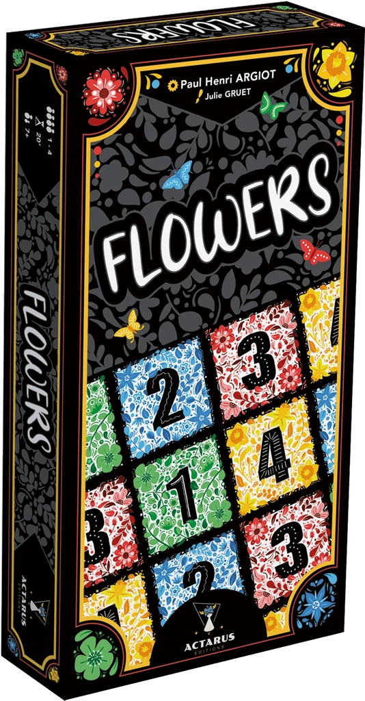 Flowers ASMODEE Flowers -Rouge et Noir Magasin flowers jeu de plateau de strategie dambiance enfants cadeau 12a 604468
