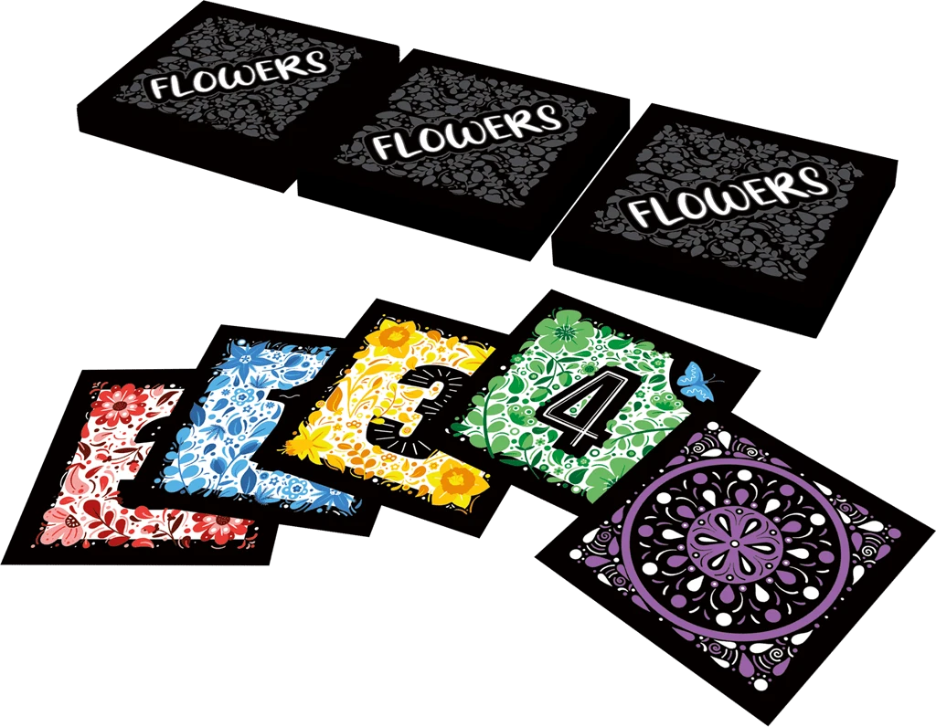Flowers ASMODEE Flowers -Rouge et Noir Magasin flowers jeu de plateau de strategie dambiance enfants cadeau 12a 700270