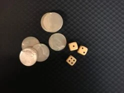 Jetons De 421 Marbrés - Blanc - Par 25