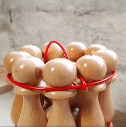 Jeu De 9 Quilles Vernies - 30 Cm -Rouge et Noir Magasin jeu de 9 quilles vernies 30 cm jeu dadresse en bois 129288