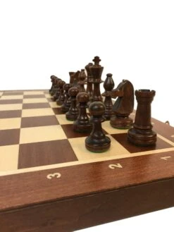 Jeu D'échecs - Coffre Acajou - Lettré-Chiffré -Rouge et Noir Magasin jeu dechecs coffre acajou lettre chiffre coffret dechecs et jeu dechecs ensemble classique de voyage en bois 655950