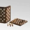 Jeu D'échecs De Voyage Magnétique En Bois Marqueté Ulbrich - Noyer / Erable Moucheté