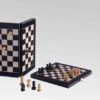 Jeu D'échecs De Voyage Magnétique En Bois Marqueté Ulbrich - Sycomore / Poirier Teinté