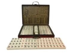 HOT Mah-Jong - Coffret Chinois - XXL -Rouge et Noir Magasin mah jong coffret chinois xxl jeu traditionnel jeu de mah jong 643567