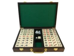 Mah-Jong - Mallette Loupe - Tuiles Ivoire -Rouge et Noir Magasin mah jong mallette loupe tuiles ivoire jeu traditionnel jeu de mah jong 321137